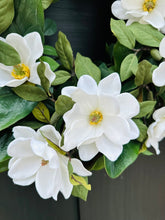 Load image into Gallery viewer, Everyday Magnolia Wreath | 21&quot; White Flower and Greenery Door Wreath | Year-Round Front Door Décor