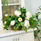 Everyday Peony Dough Bowl Arrangement with Real Touch Florals