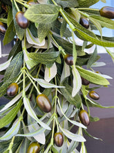 Load image into Gallery viewer, Olive Branch Wreath for Front Door | Farmhouse Greenery Wreath | Year-Round Grapevine Wreath in Multiple Sizes