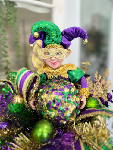 Mardi Gras Jester Centerpiece - NOLA Inspired Table Arrangement - Carnival Party Decor - Fat Tuesday Home Decor - Louisiana Custom Design