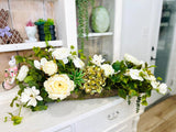 Organic Garden Floral Centerpiece in Bark Planter TCT Crafts