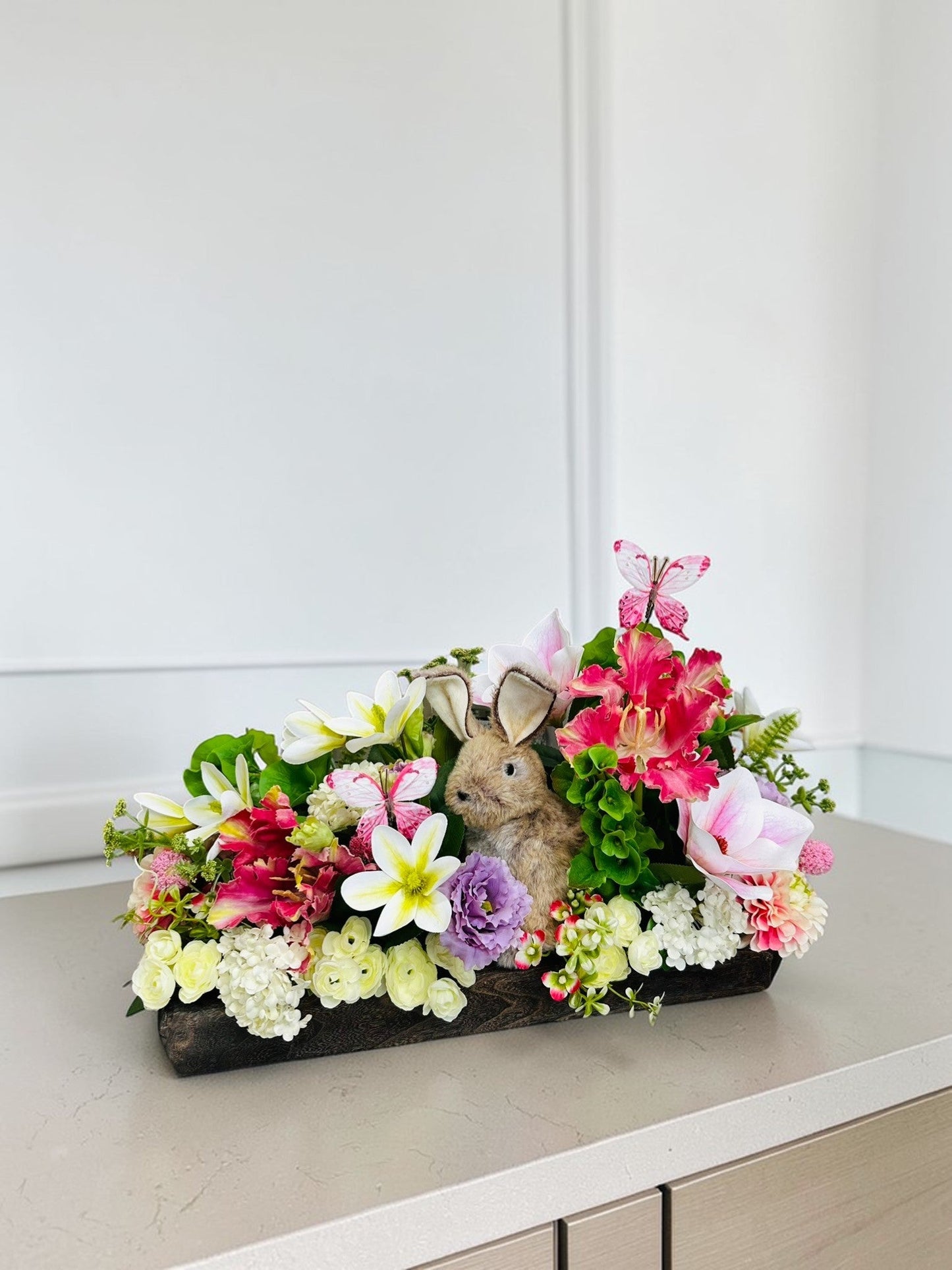 Easter Bunny Floral Centerpiece | Spring Table Decor TCT Crafts