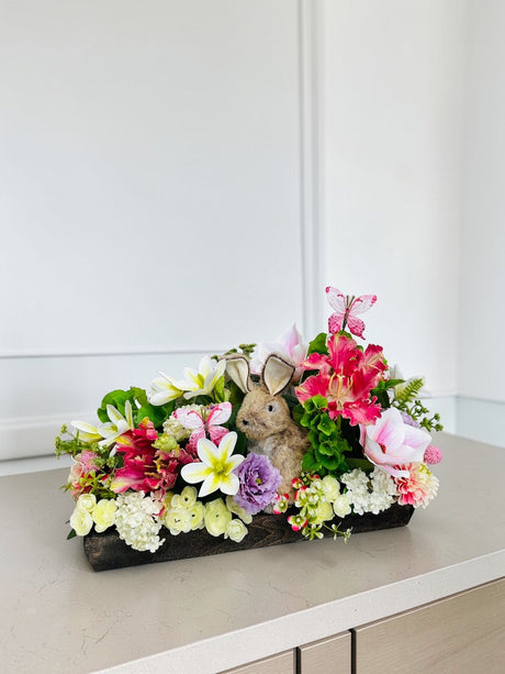 Easter Bunny Floral Centerpiece | Spring Table Decor TCT Crafts