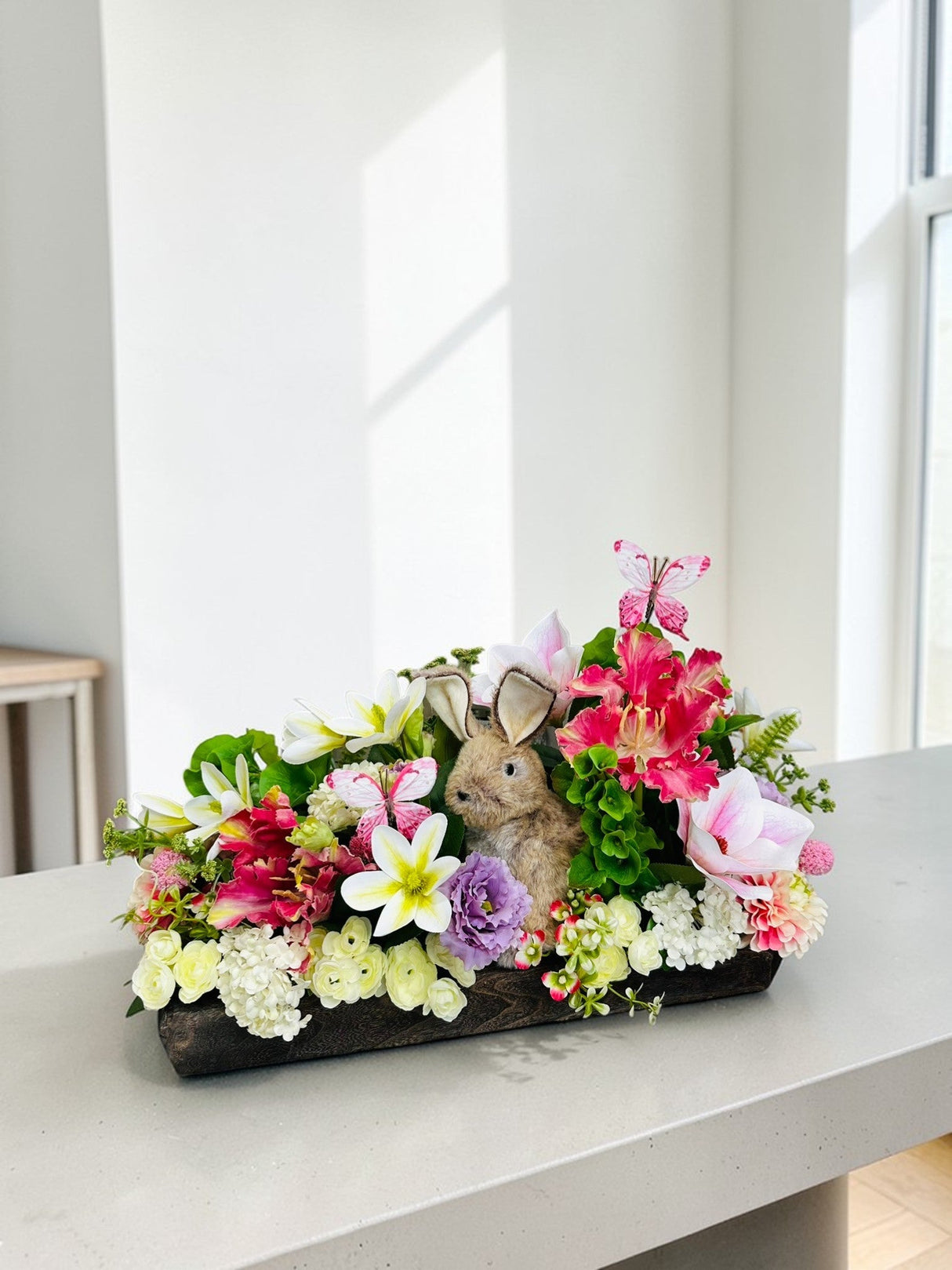 Easter Bunny Floral Centerpiece | Spring Table Decor TCT Crafts