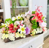 Easter Bunny Floral Centerpiece | Spring Table Decor TCT Crafts