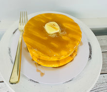 Load image into Gallery viewer, Realistic Fake Pancake Stack Display with Faux Butter &amp; Syrup - Non-Edible Decorative Prop