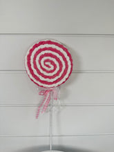 Load image into Gallery viewer, 22&quot; Pink &amp; White Small Lollipop Pick - Whimsical Candy Themed Decor-84085PKWT