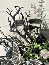 Animated 36x24" Skull Porch Decor | Motion-Sensor Lights and Music | Black Roses & Velvet Vines | Spooky Halloween Accent-TCT1677 TCT Crafts