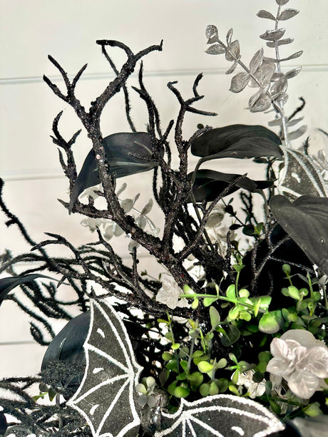 Animated 36x24" Skull Porch Decor | Motion-Sensor Lights and Music | Black Roses & Velvet Vines | Spooky Halloween Accent-TCT1677 TCT Crafts