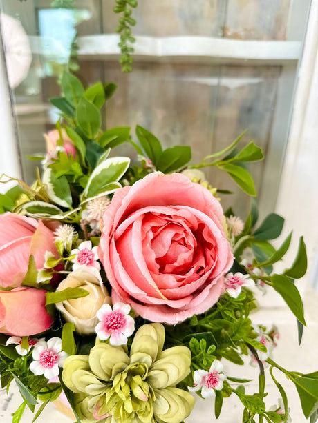 Pink Rose & Dahlia Faux Flower Gift for Mom – Mother’s Day or Birthday Decor TCT Crafts