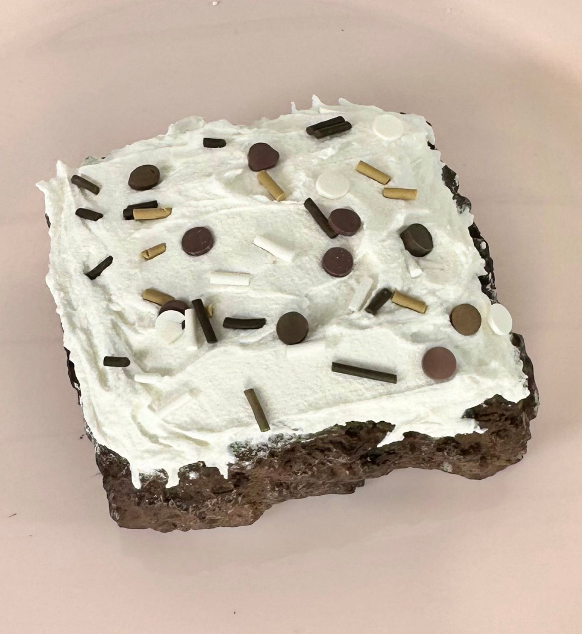 Fake Chocolate Brownies with Faux Icing & Holiday Sprinkles – Choice of 4 Sprinkle Options – Coffee Bar, Tiered Tray, Photography Props TCT Crafts