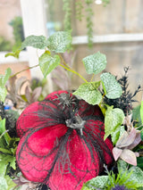Gothic Halloween Pumpkin Floral Arrangement | Glam Halloween Table Decor TCT Crafts