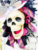 Pink Halloween Skull Swag – Fun Door Decor for Spooky Season TCT Crafts