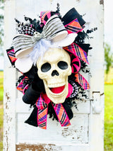 Pink Halloween Skull Swag – Fun Door Decor for Spooky Season TCT Crafts