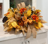 Fall Sunflower Centerpiece — 18 Inch Pumpkin Autumn Arrangement with Burlap Bow TCT Crafts
