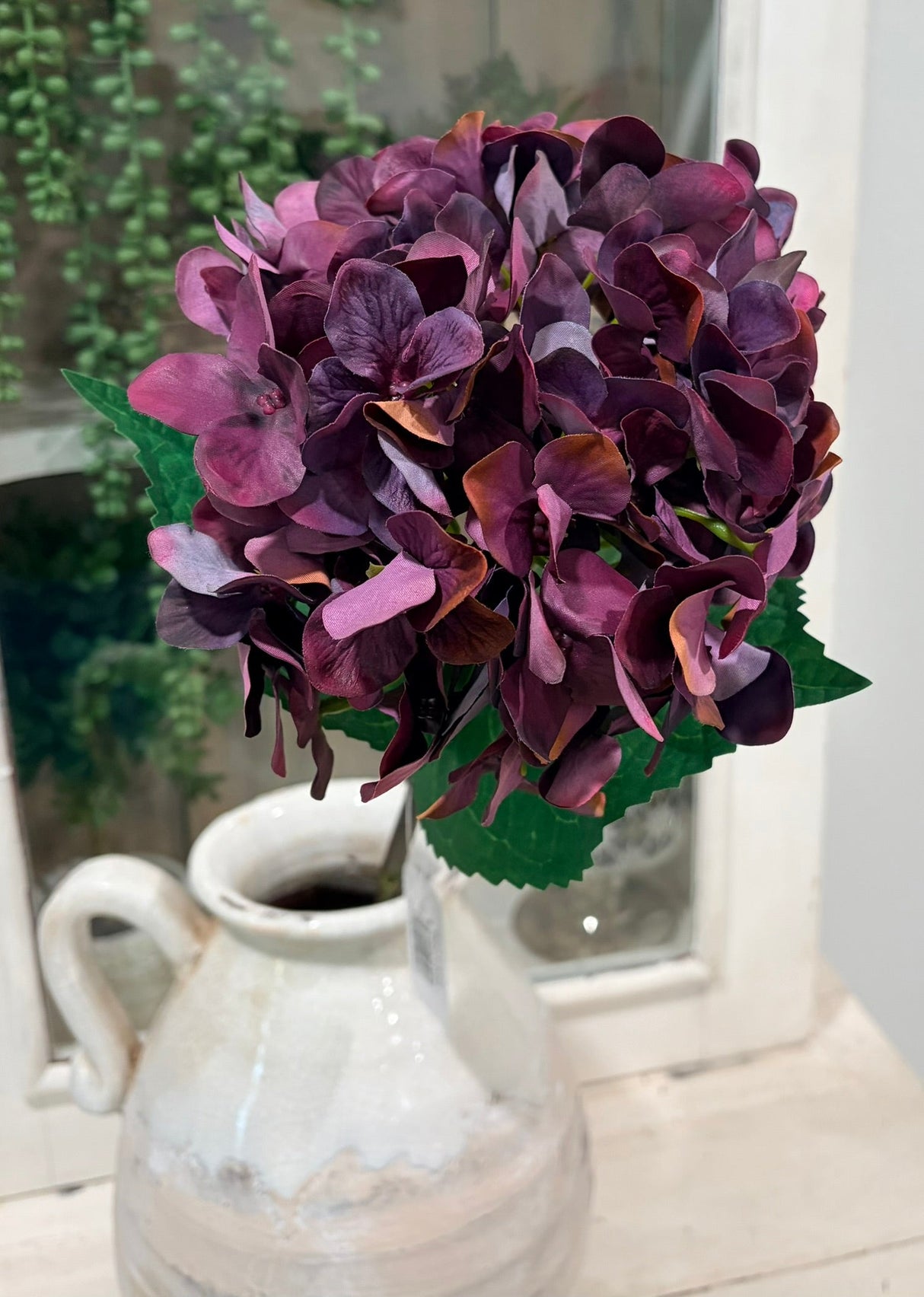 Real Touch Eggplant Purple Hydrangea Stem – 20” Artificial Flower for Arrangements & Home Decor-FS387732 Craig Bachman
