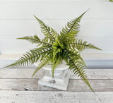 14" Artificial Green Wild Fern Bush - Faux Greenery for Arrangements - TCT Crafts - PF1700 TCT Crafts
