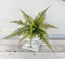 Load image into Gallery viewer, 14&quot; Artificial Green Wild Fern Bush - Faux Greenery for Arrangements - TCT Crafts - PF1700