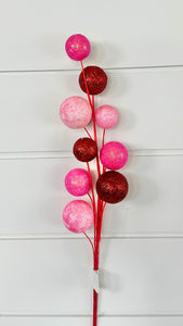 21" Foam Red Glitter Ball Spray - Hot Pink, Light Pink, Red - TCT Crafts - XS5739A2