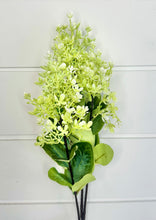 Load image into Gallery viewer, TCT Crafts Artificial 29&quot; Seeded PeeGee Hydrangea Stem - Craft and Home Decor Supply - Green/White - Greenery for Arrangements-5670-W