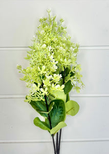 TCT Crafts Artificial 29" Seeded PeeGee Hydrangea Stem - Craft and Home Decor Supply - Green/White - Greenery for Arrangements-5670-W
