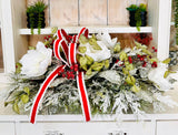 XL Snowy Magnolia Christmas Centerpiece – Winter Table Arrangement TCT Crafts