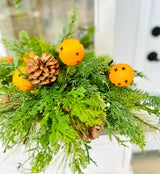 Winter Citrus & Pinecone Arrangement – Holiday Centerpiece with Orange Clove Picks TCT Crafts