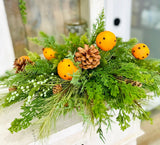 Winter Citrus & Pinecone Arrangement – Holiday Centerpiece with Orange Clove Picks TCT Crafts