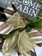 Rustic Gnome Cabin Welcome Wreath, 27x23 Handmade Gnome Door Decor, Rustic Cabin Door Decor, Woodland Wreath by TCT Crafts TCT Crafts
