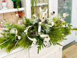 Rustic Farmhouse Christmas Table Swag | 42" Long Holiday Centerpiece TCT Crafts