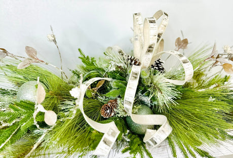 Rustic Farmhouse Christmas Table Swag | 42" Long Holiday Centerpiece TCT Crafts