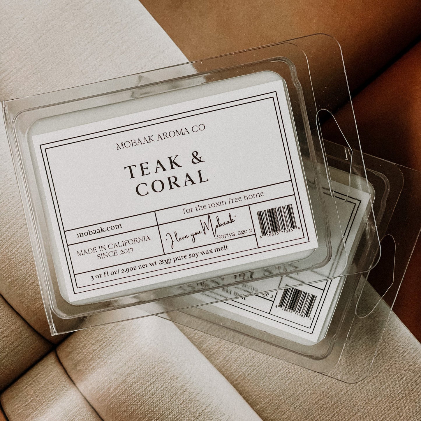 Teak & Coral Wickless Tart Mobaak Aromatherapy Shoppe