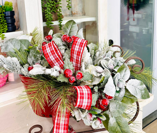 Rustic Christmas Sleigh Centerpiece with Candles – Holiday Farmhouse Decor TCT Crafts