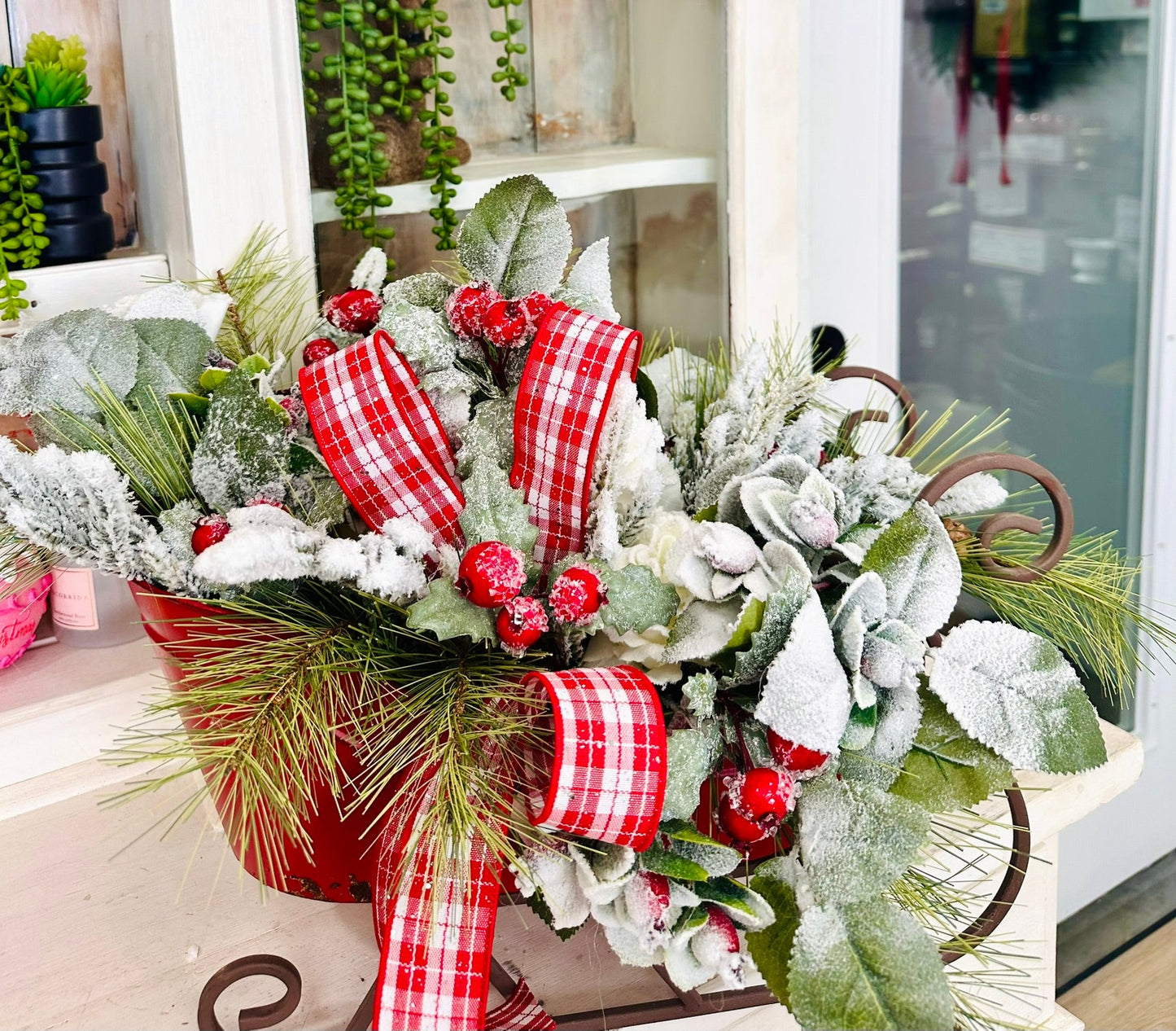 Rustic Christmas Sleigh Centerpiece with Candles – Holiday Farmhouse Decor TCT Crafts