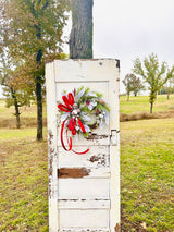 Classic Christmas Grapevine Wreath | Red Velvet Ribbon Winter Door Wreath TCT Crafts