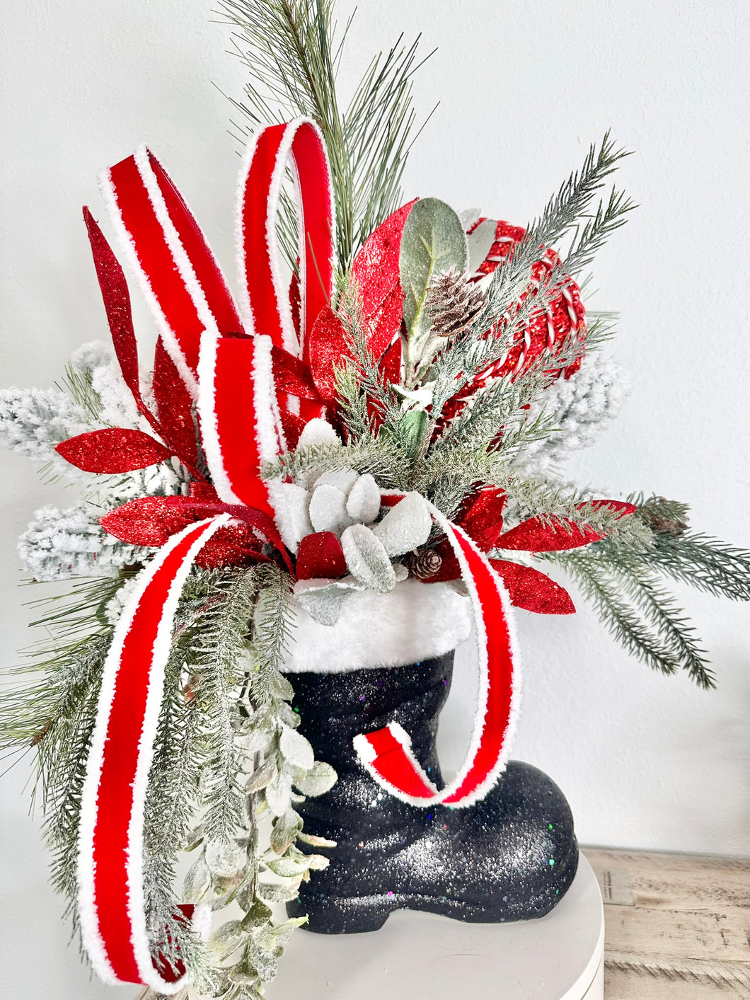 Festive Santa Boot Christmas Centerpiece | 25