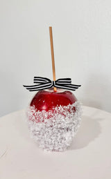 Winter Faux Snowy Red Candy Apple | 7" Non-Edible Decorative Holiday Accent for Tiered Trays and Vignettes I TCT Crafts TCT Crafts