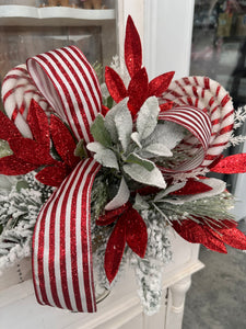 Red & White Peppermint Lollipop Holiday Centerpiece | Christmas Table Decor | 22x13 Festive Arrangement