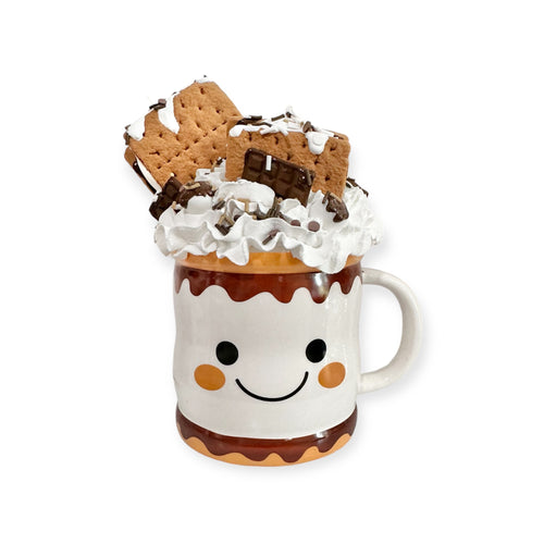 Adorable S'mores-Themed Faux Treat in Glass Mug | Cute Kitchen Decor | 7