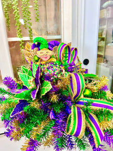 Mardi Gras Jester Centerpiece - NOLA Inspired Table Arrangement - Carnival Party Decor - Fat Tuesday Home Decor - Louisiana Custom Design