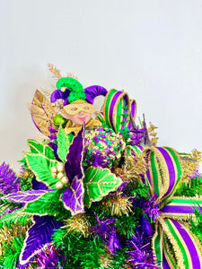 Mardi Gras Jester Centerpiece - NOLA Inspired Table Arrangement - Carnival Party Decor - Fat Tuesday Home Decor - Louisiana Custom Design