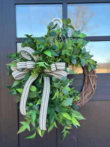 Everyday Greenery Wreath - 26"x21" Faux Greenery Door Decor