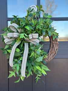 Everyday Greenery Wreath - 26"x21" Faux Greenery Door Decor