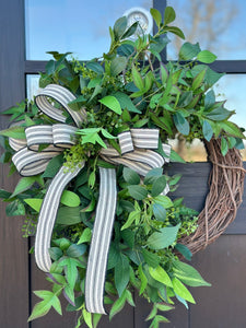 Everyday Greenery Wreath - 26"x21" Faux Greenery Door Decor