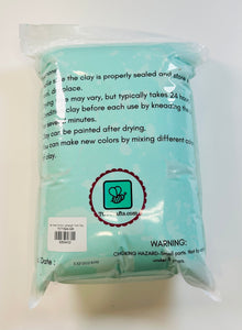 Teal Green Air Dry Lightweight Foam Clay