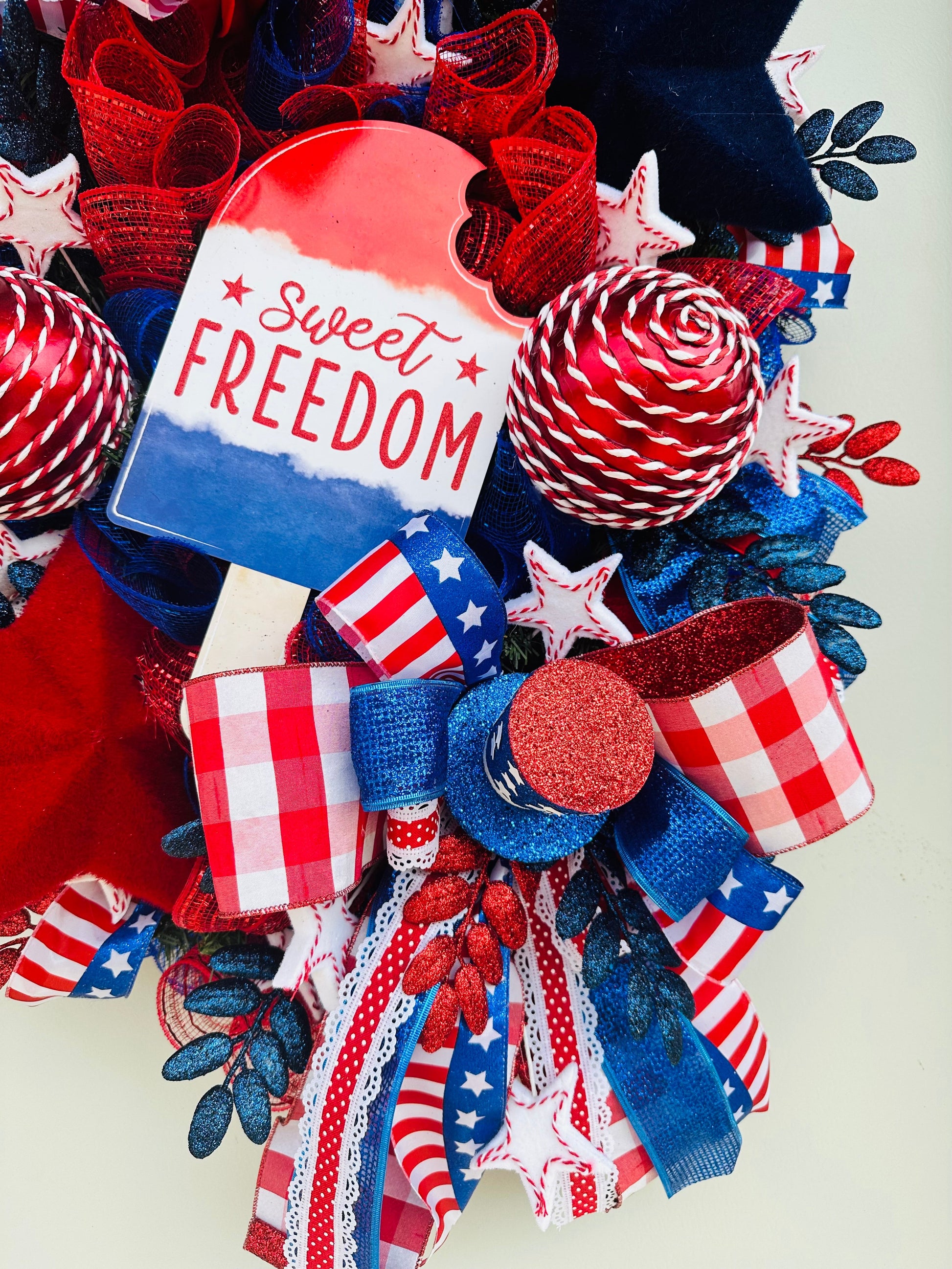 Large Patriotic Front Door Wreath-American Porch Decor-TCT1632 TCT Crafts
