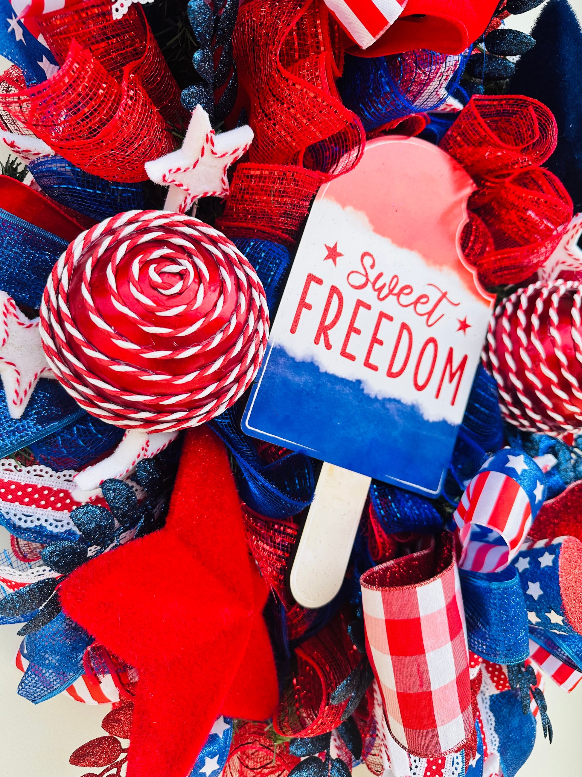 Large Patriotic Front Door Wreath-American Porch Decor-TCT1632 TCT Crafts