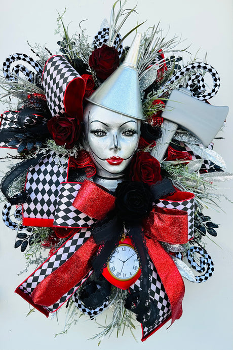 Large Halloween Tinman Mannequin Head Halloween Wreath-TCT1634 TCT Crafts