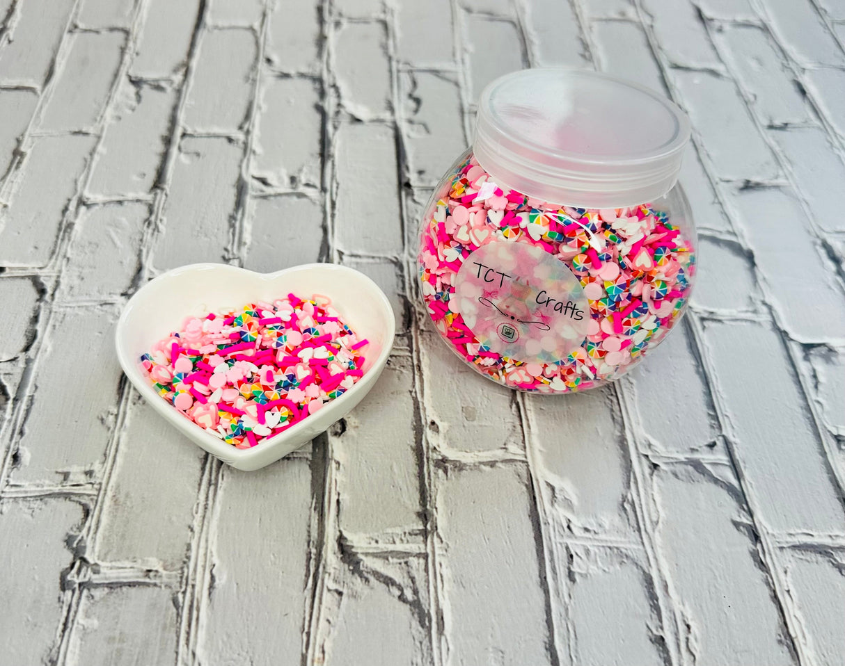 150g Spring Pastel & Rainbow Polymer Clay Sprinkle Mix - Perfect for Fake Bakes, Clay Art, Slime - Bright, Cheerful, and Festive TCTCrafts
