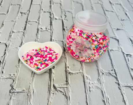 150g Spring Pastel & Rainbow Polymer Clay Sprinkle Mix - Perfect for Fake Bakes, Clay Art, Slime - Bright, Cheerful, and Festive TCTCrafts